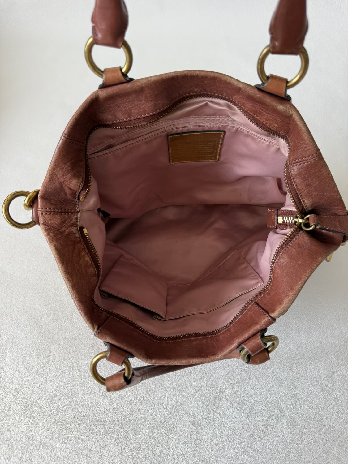 코치(COACH) 레더 토트백(숄더 가능, 사용감 확인) 상품이미지8