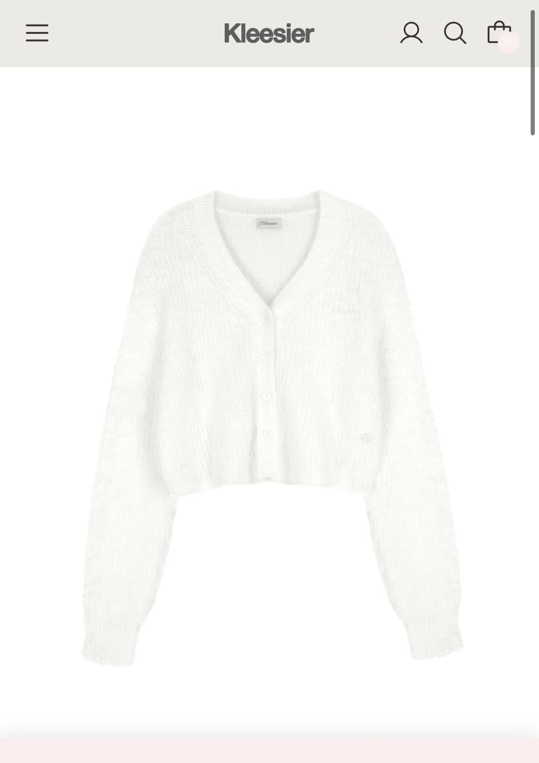 새상품 클리시어 클래식 슈가플럼 가디건  상품이미지2