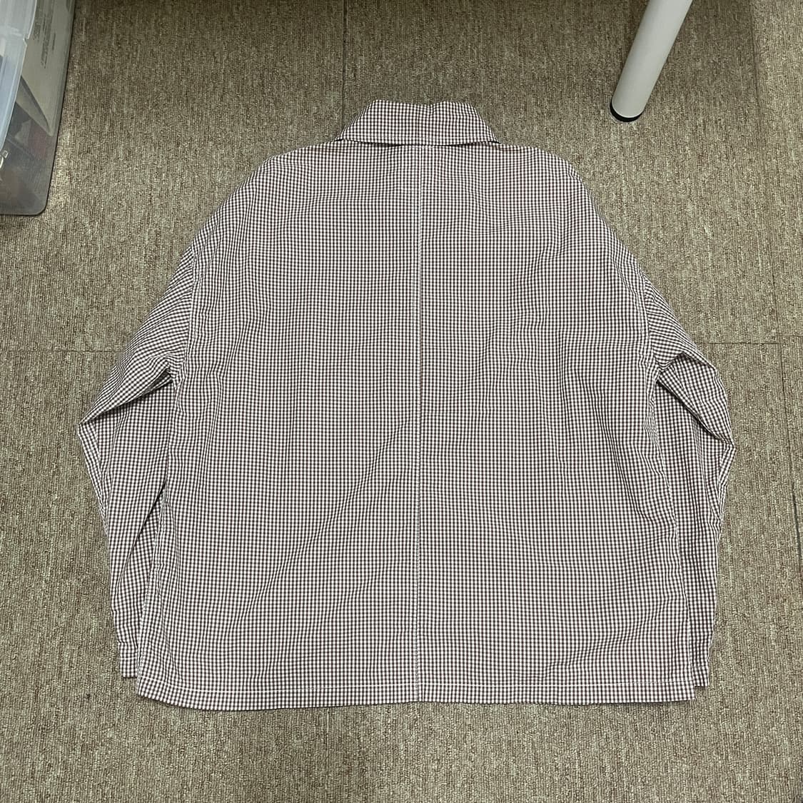 단톤 브라운 체크 자켓 36사이즈 상품이미지2