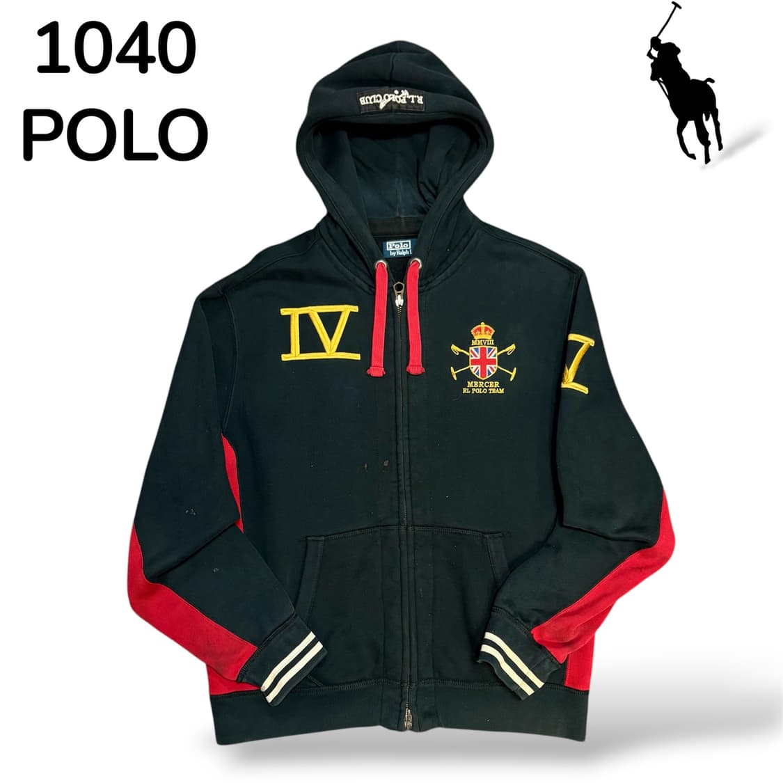 폴로 mercer 블랙 후드집업 XL 상품이미지2