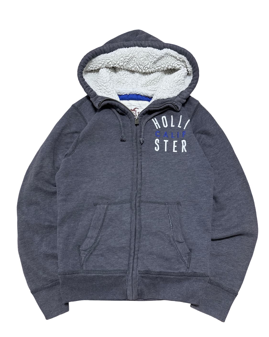 홀리스터 안감 양털 회색 후드집업 상품이미지1