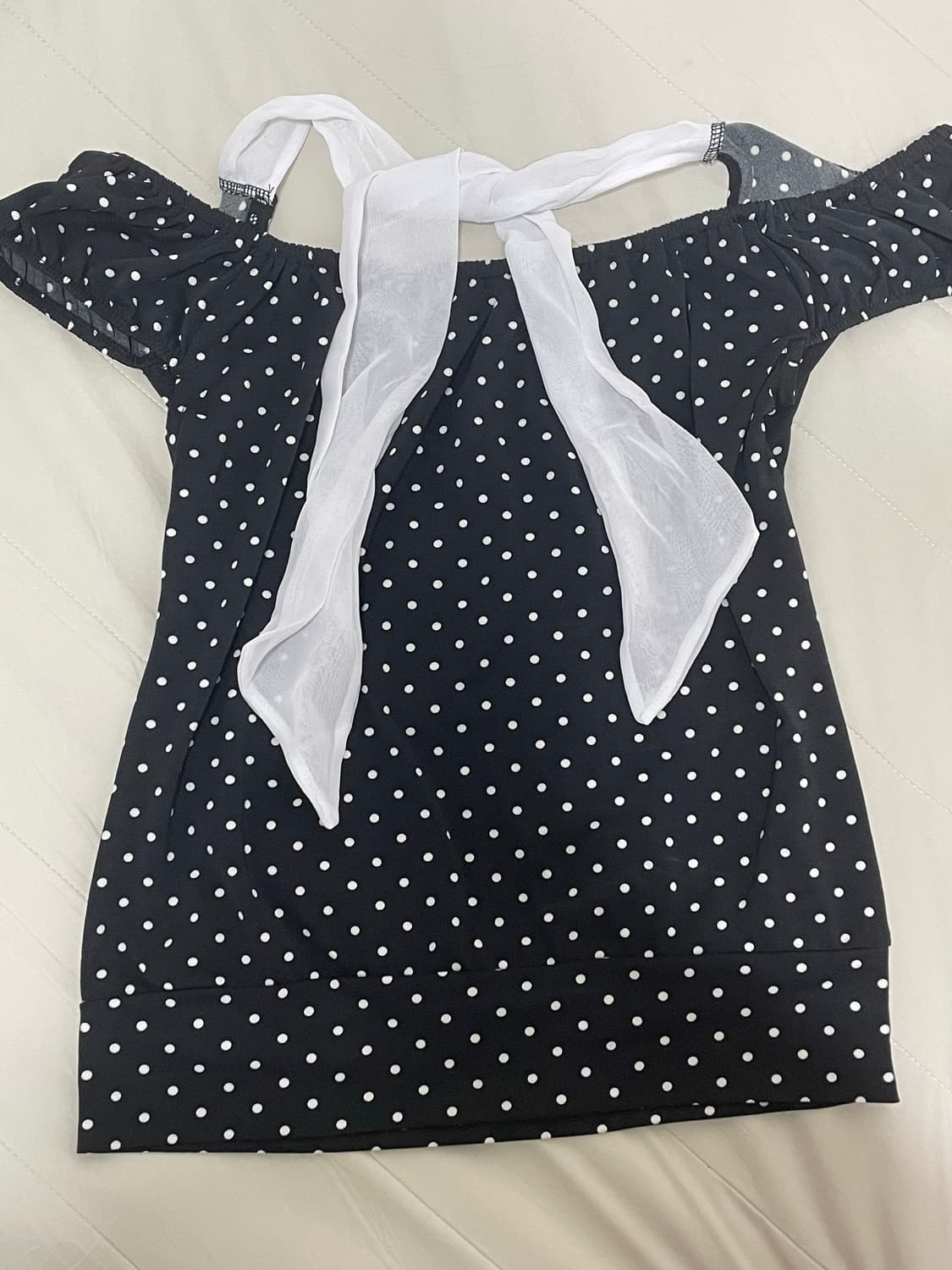 세실맥비 갸루 도트 스카프 탑 상품이미지2