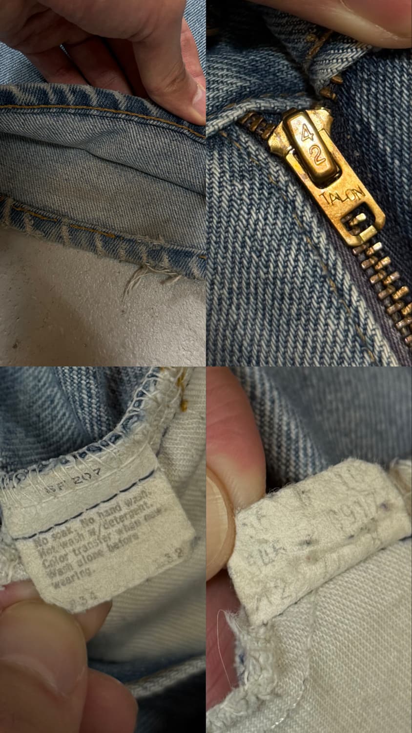 70's USA Made 빈티지 리바이스 646 벨바텀 부츠컷 오렌지탭 상품이미지9