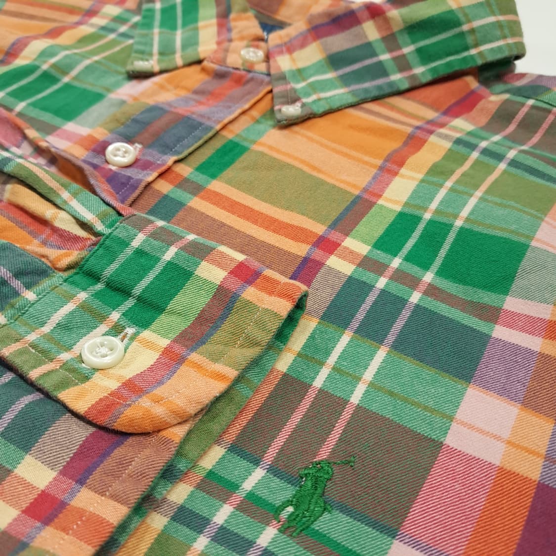 CK138 2XL 폴로 00s 트로피컬 매드라스 체크 셔츠 남방 상품이미지4