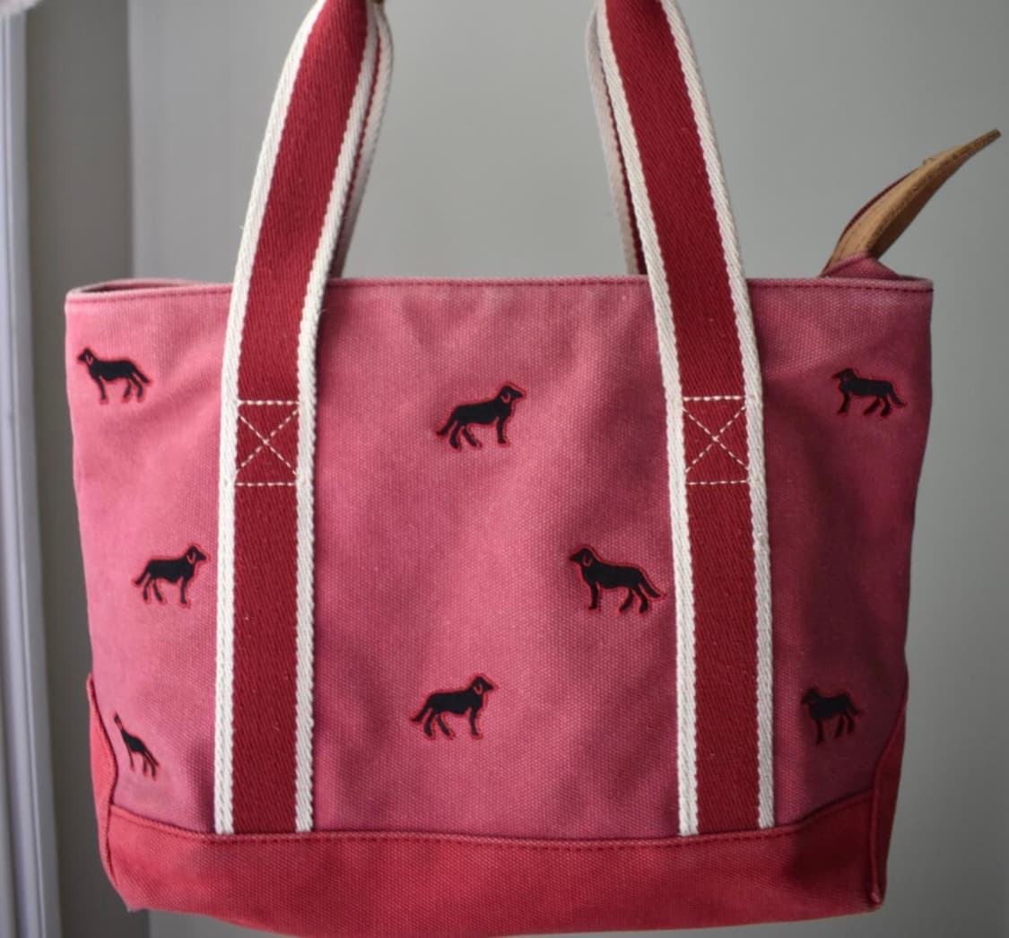 L.L.Bean Boat and Tote 핑크 강아지 자수 토트백 / 엘 상품이미지4
