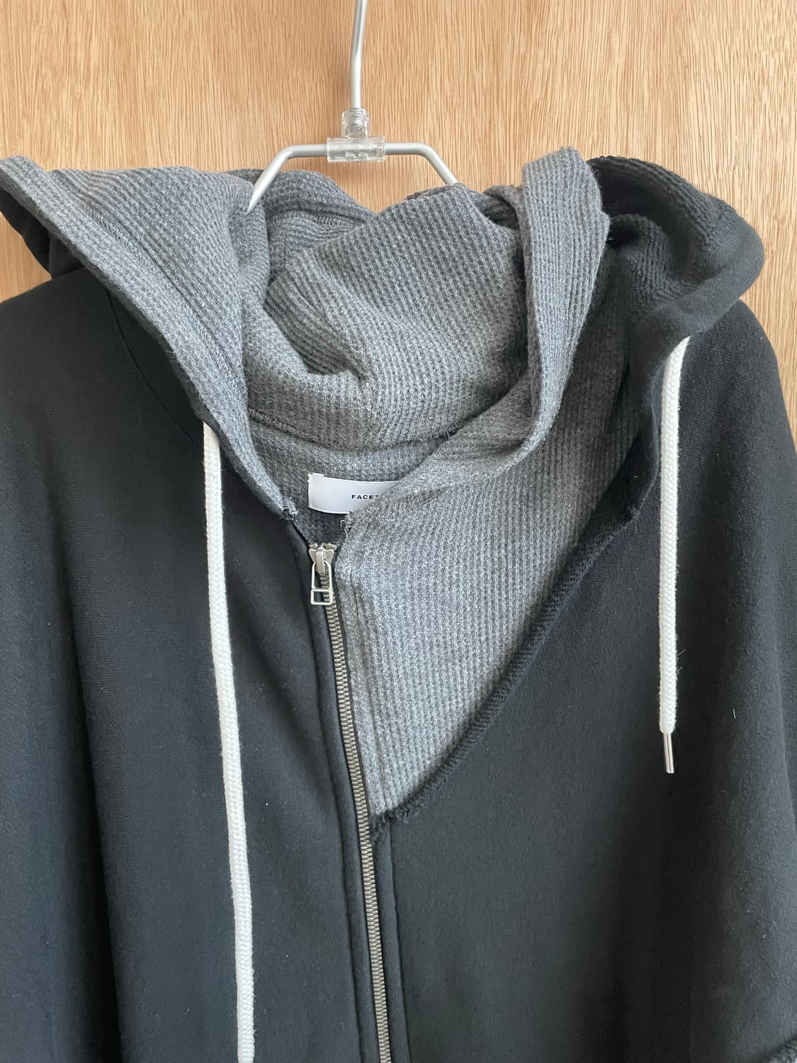 파세타즘 컷아웃 레이어드 후드집업 상품이미지8