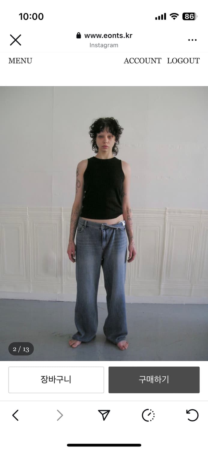 eonts 2025ss denim pants 상품이미지2