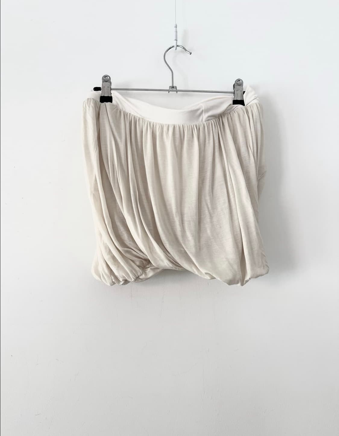 Whirl drape mini skirt / ivory 상품이미지3