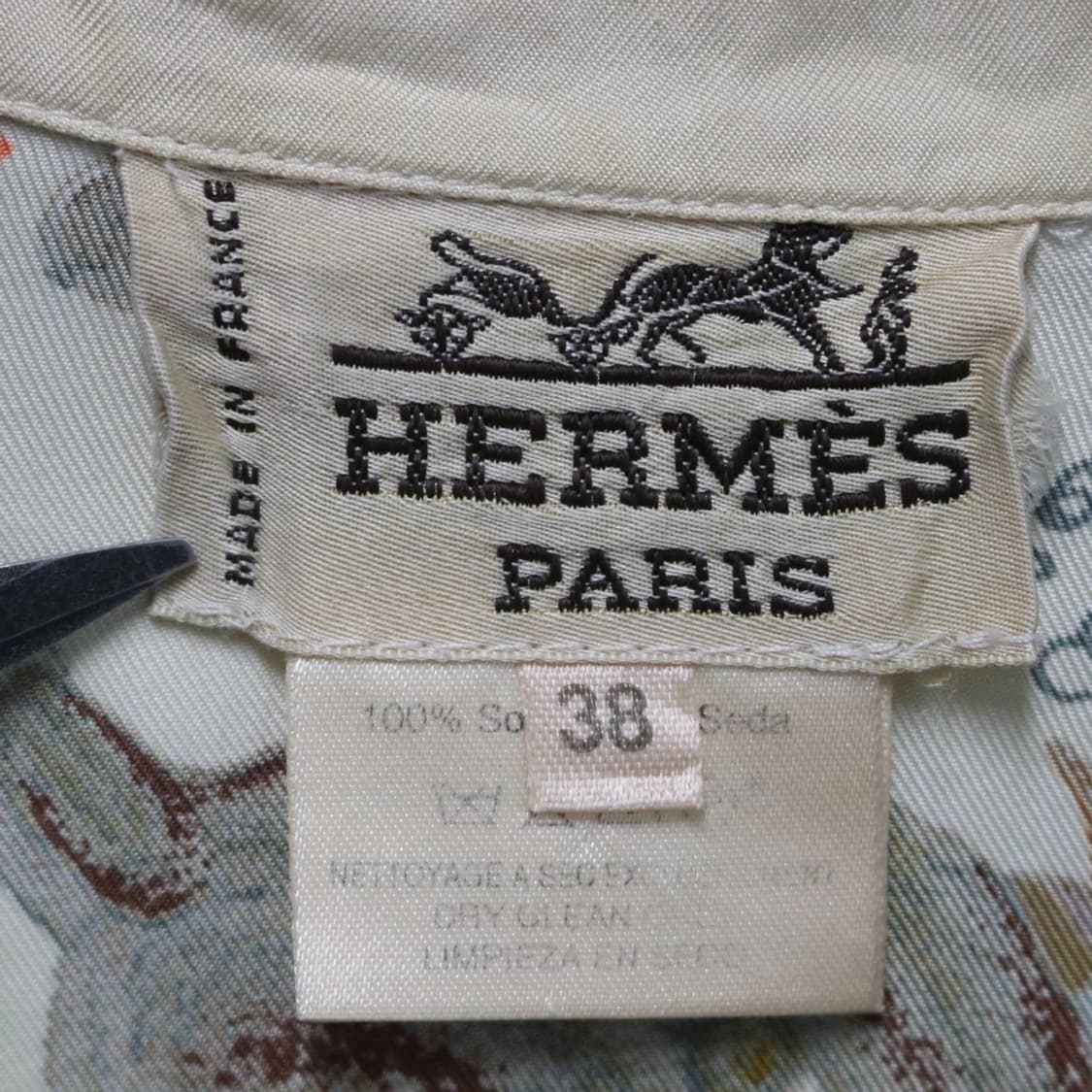 80-90'S 에르메스 실크 셔츠 자켓 65258 상품이미지8