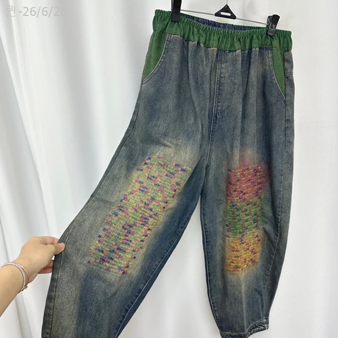 
보세 여자 편한 밴딩 면바지 L  EI 상품이미지4