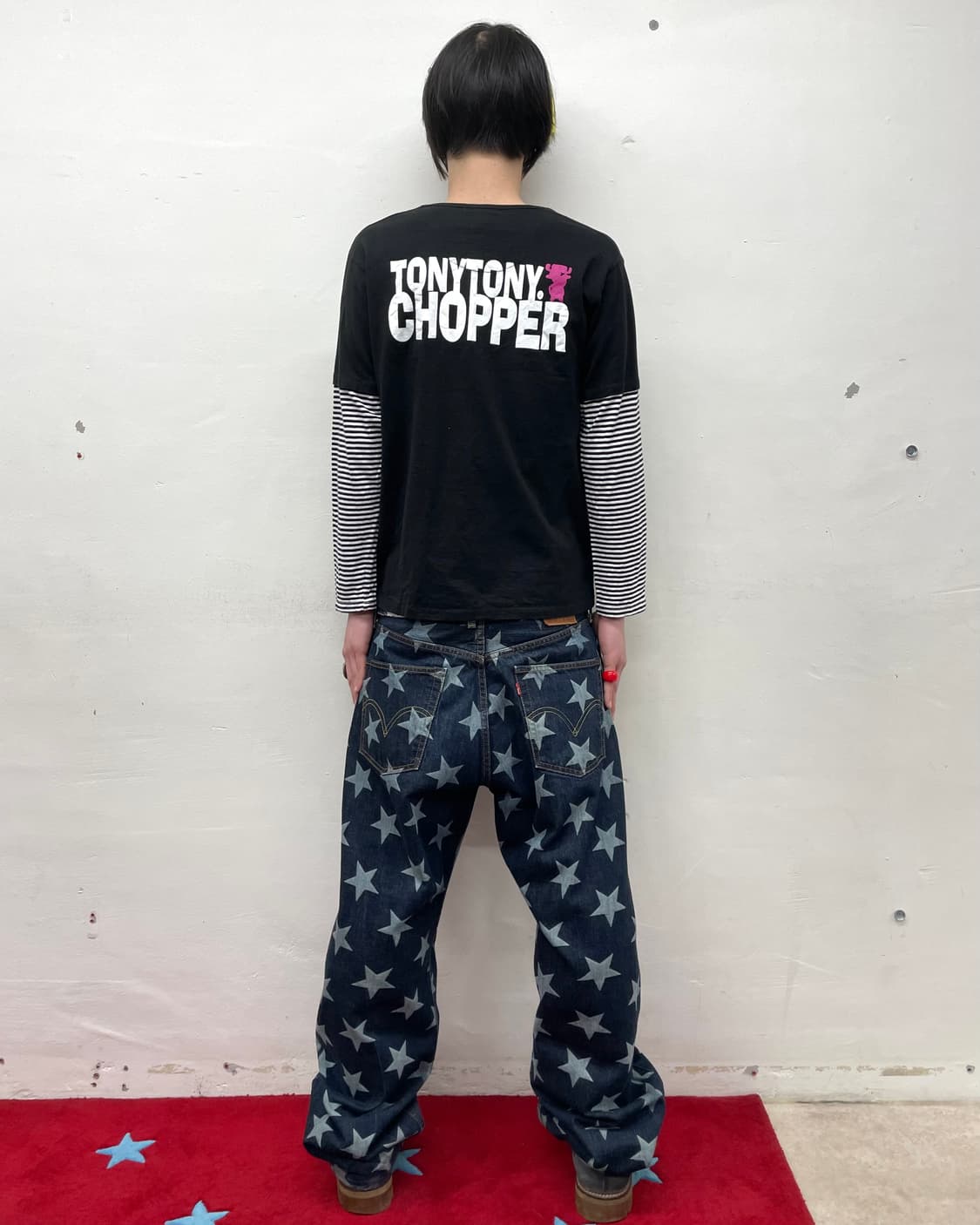 Chopa lettering striped layered sleeves 상품이미지4
