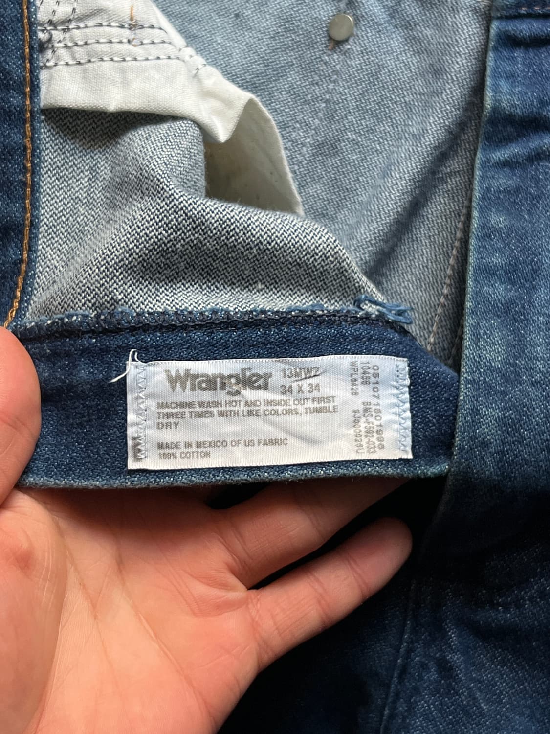 [34]랭글러 USA 스트레이트핏 진청 데님 팬츠 상품이미지6