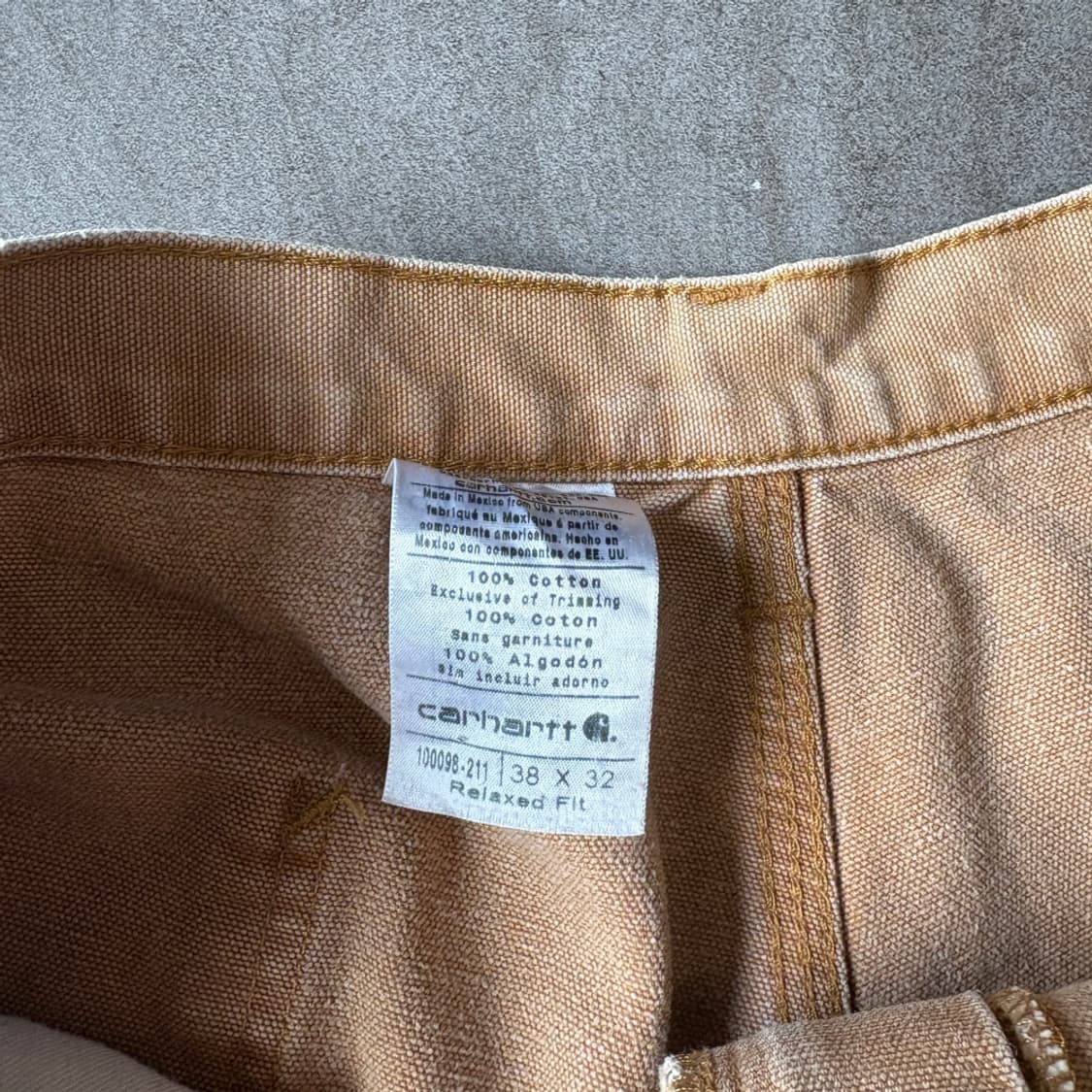 칼하트 정품 브라운 더블니 팬츠 바지 상품이미지5