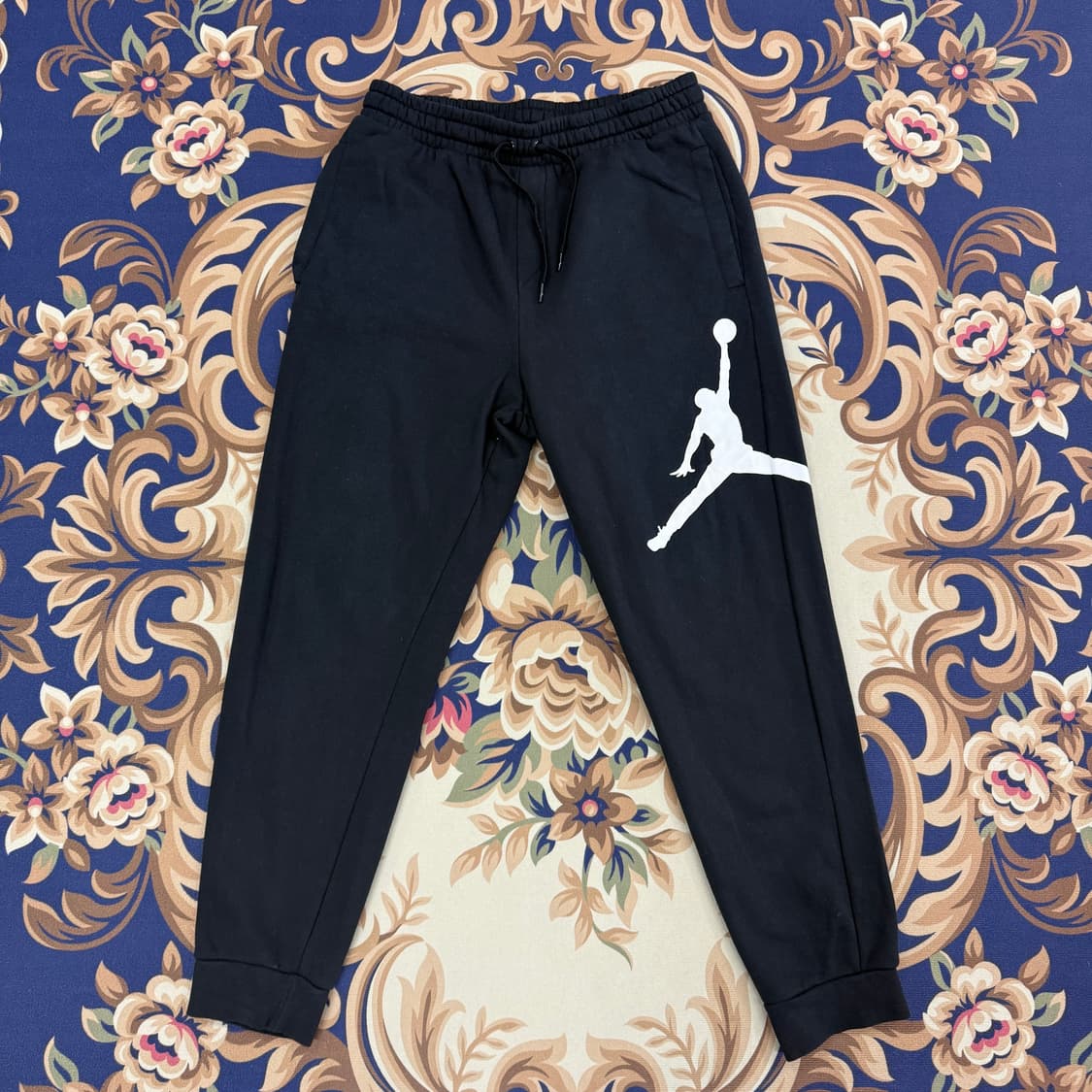 (L)나이키 Nike 조던 코튼 조거팬츠(블랙,검흰) 상품이미지1