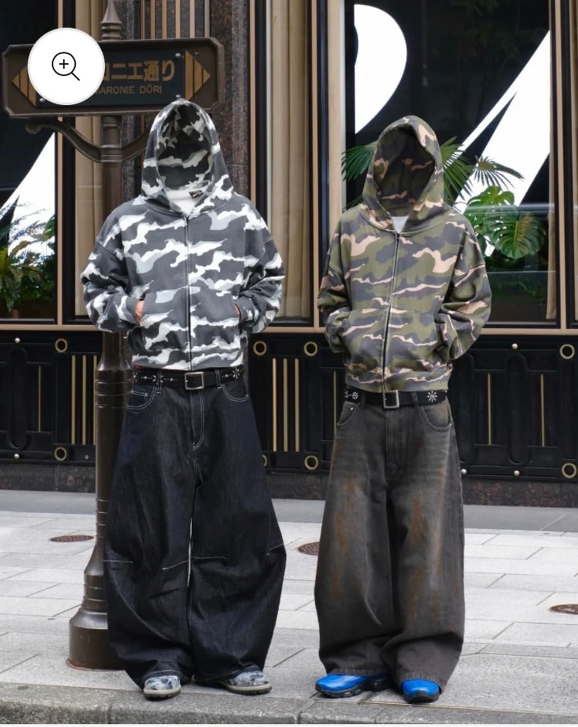 BELVET 카모 후드집업M (녹색) 상품이미지2