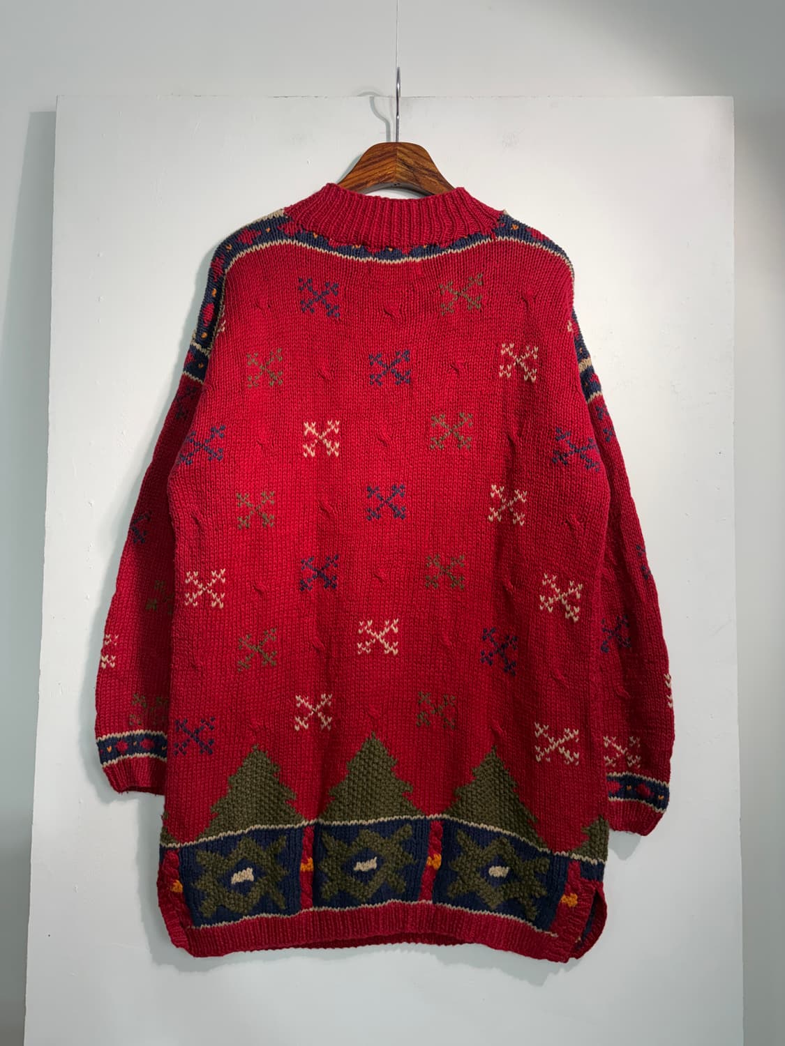 U.S.A. 크리스마스 라미&코튼 어글리니트 원피스 핸드니트  상품이미지2