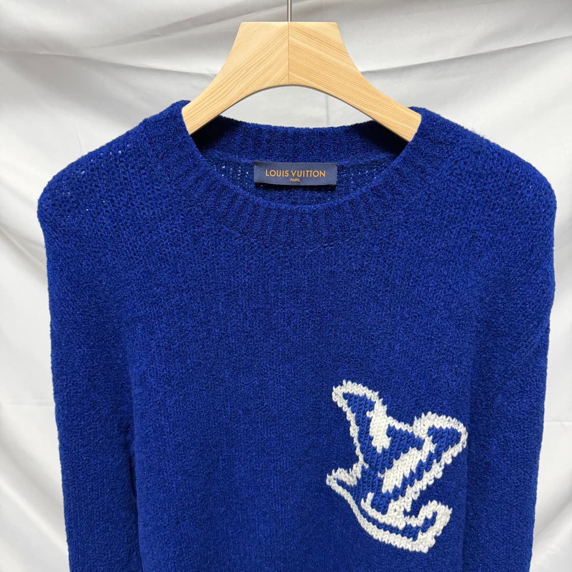 [S+급/XL] 루이비통 LV 인타르시아 크루넥 니트 블루 상품이미지3