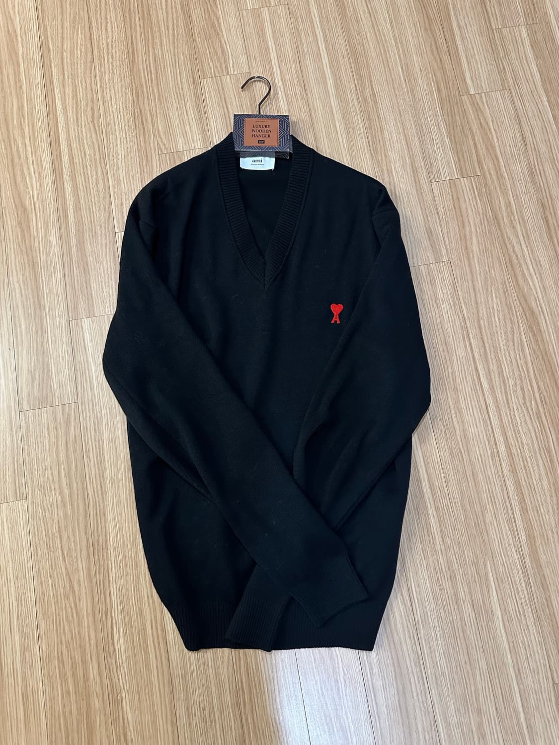(2xl) 아미 스몰 하트 블랙 니트 상품이미지1