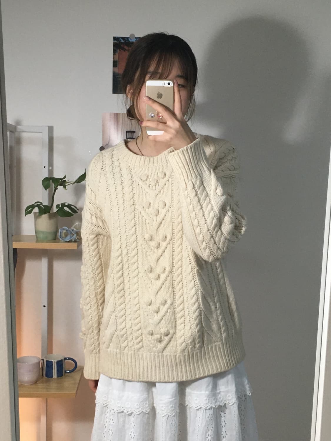 아이보리 케이블 니트 상품이미지1