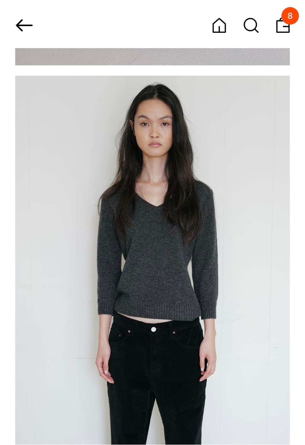 (새상품) 리포스 알파카 v넥 니트 상품이미지2