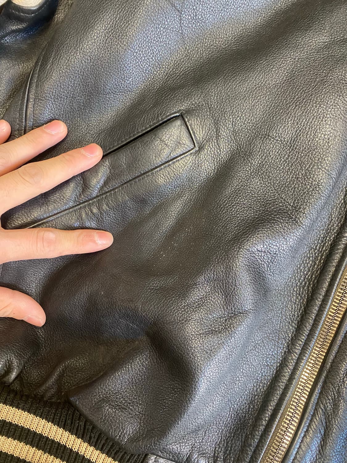 빈티지 레더바시티자켓 상품이미지4