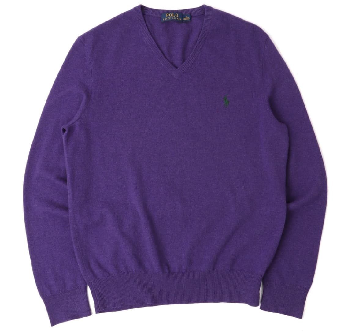 폴로 랄프로렌 퍼플 울 브이넥 니트 상품이미지1
