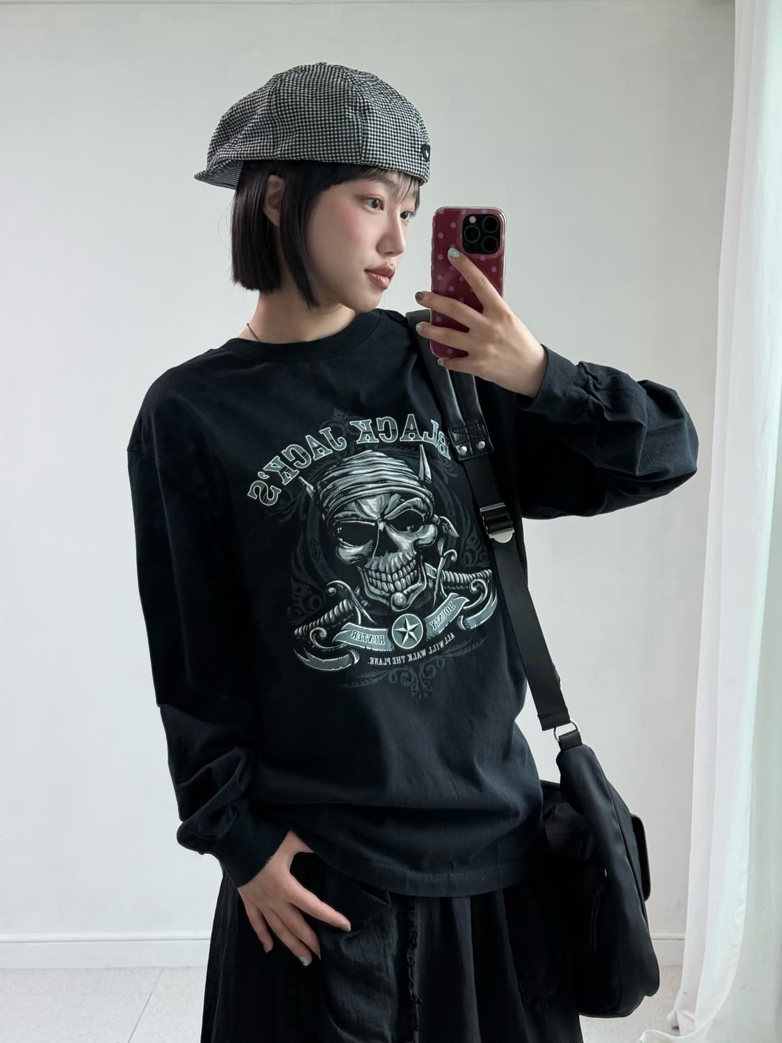 빈티지 블랙 잭 블랙 롱슬리브 상품이미지3