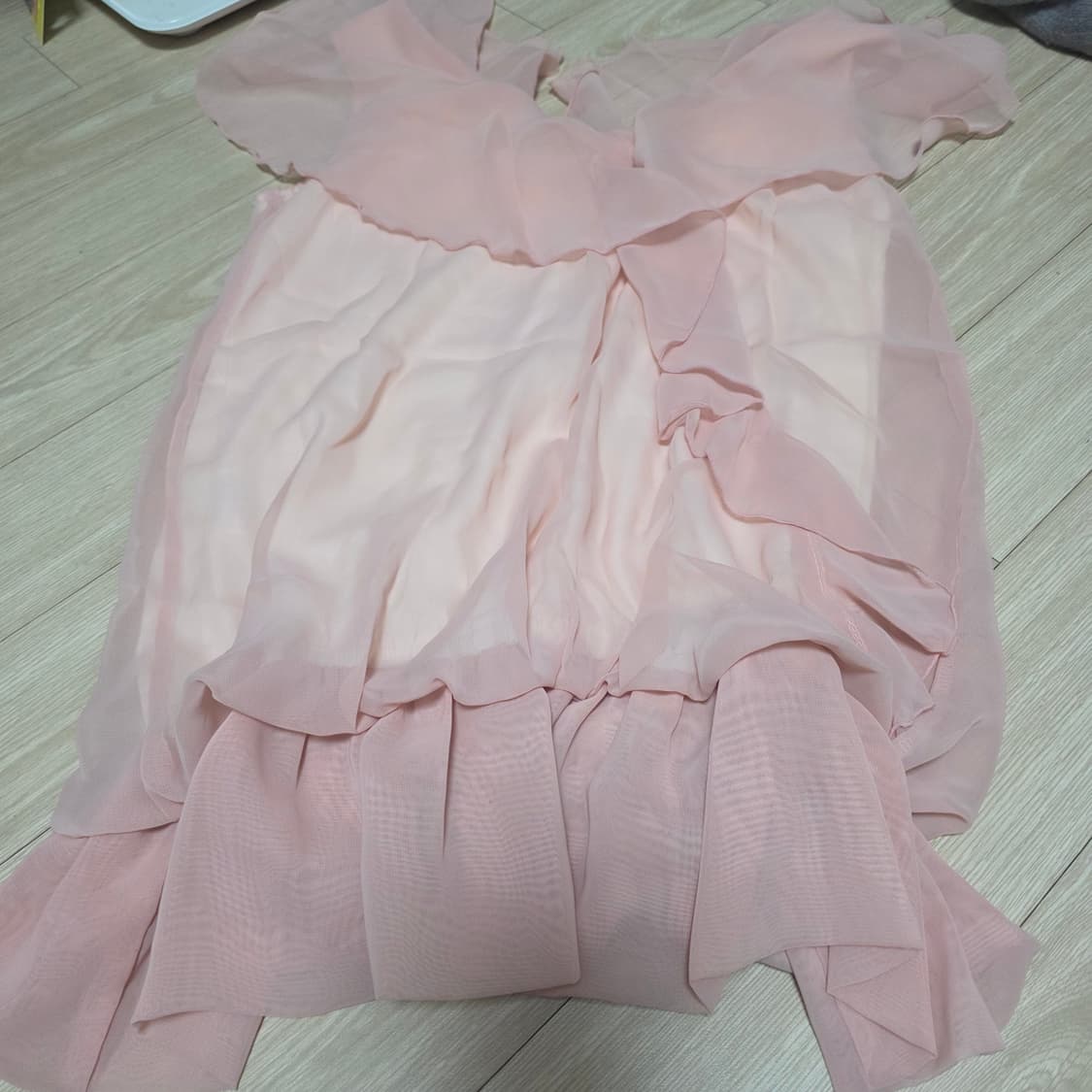 리즈리사) 일본빈티지 로맨틱 핑크히메갸루st 레이스 시스루 프릴 블라우스 상품이미지4