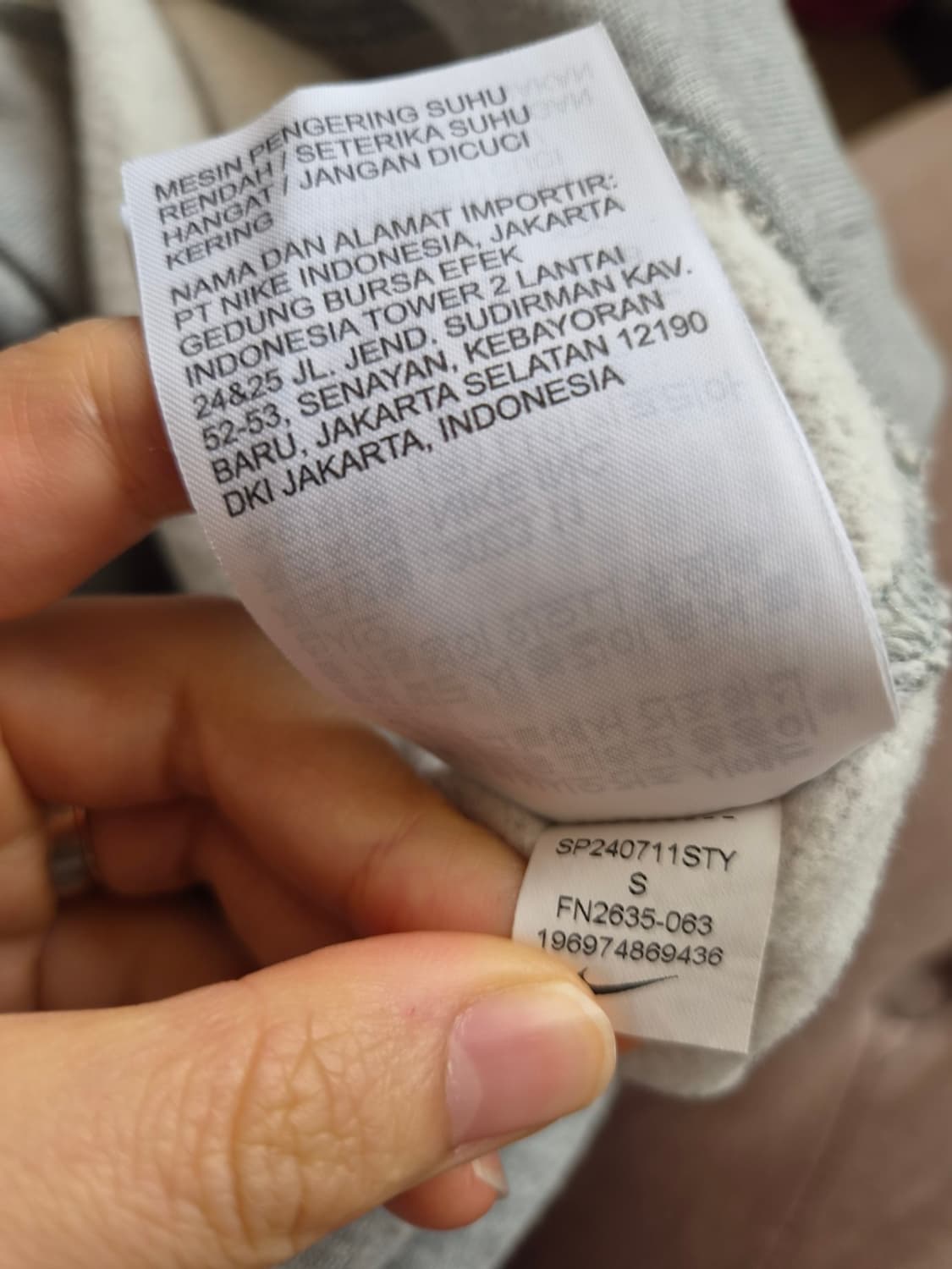 나이키 여성(주니어가능) 스우시로고 기모후드티셔츠 S사이즈 상품이미지9