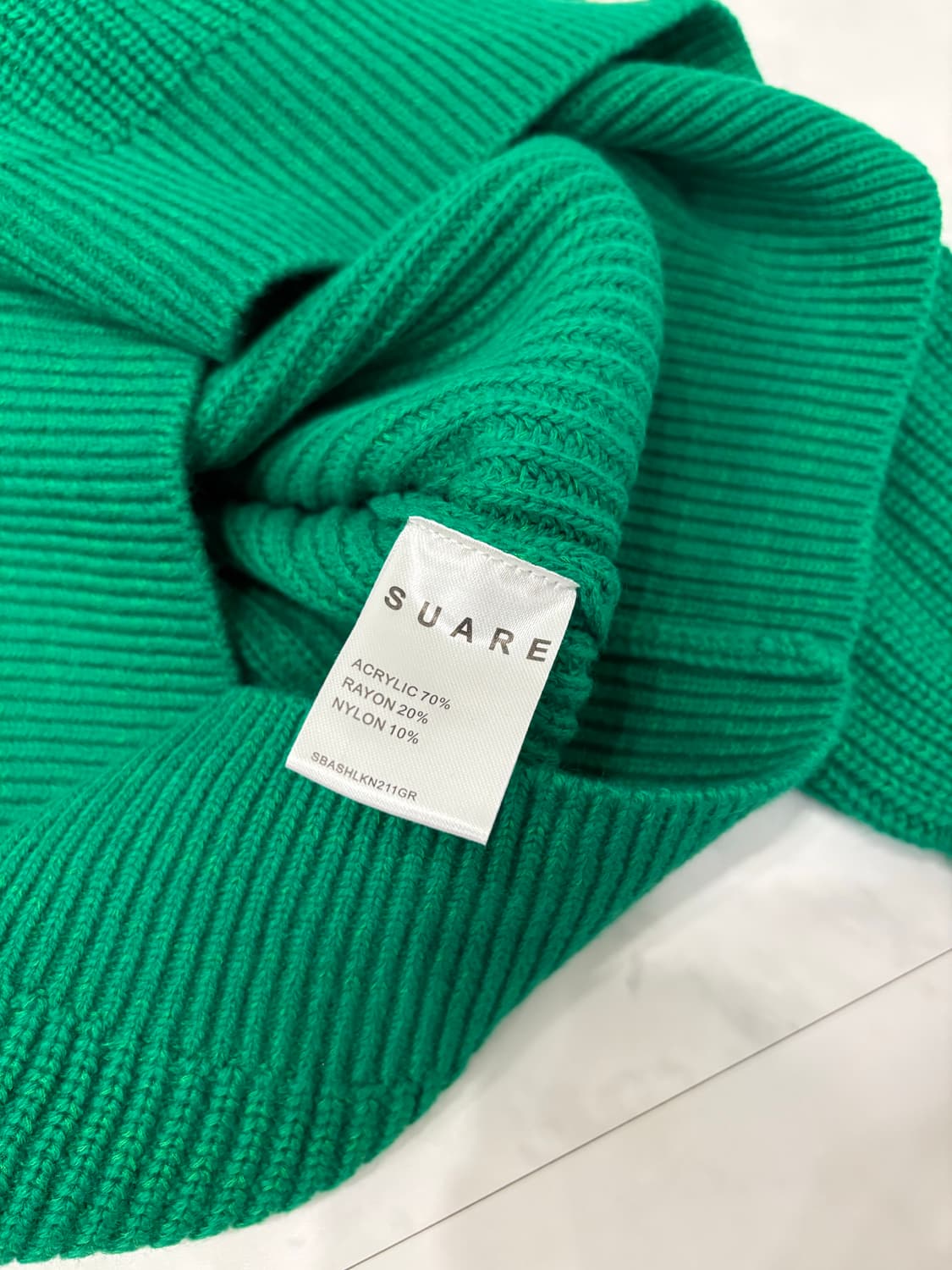 수아레 워셔블하찌니트그린L 상품이미지4