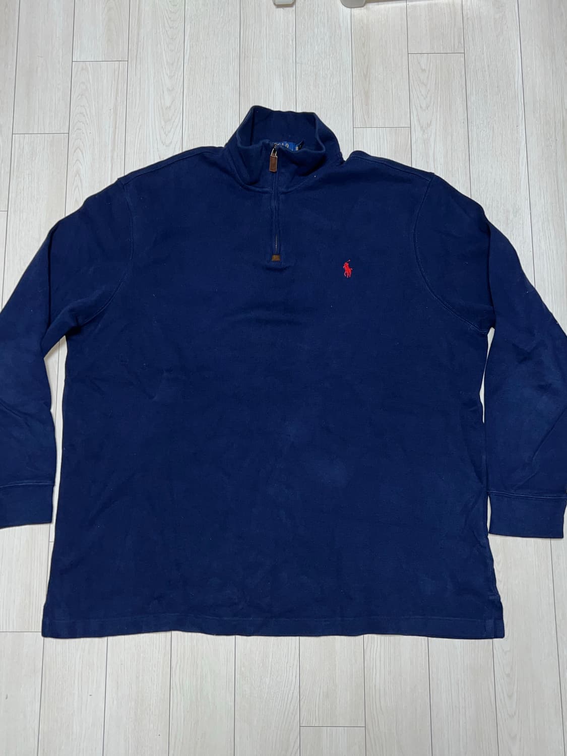 90s폴로랄프로렌포니로고코튼니트반짚업 XXL 상품이미지1