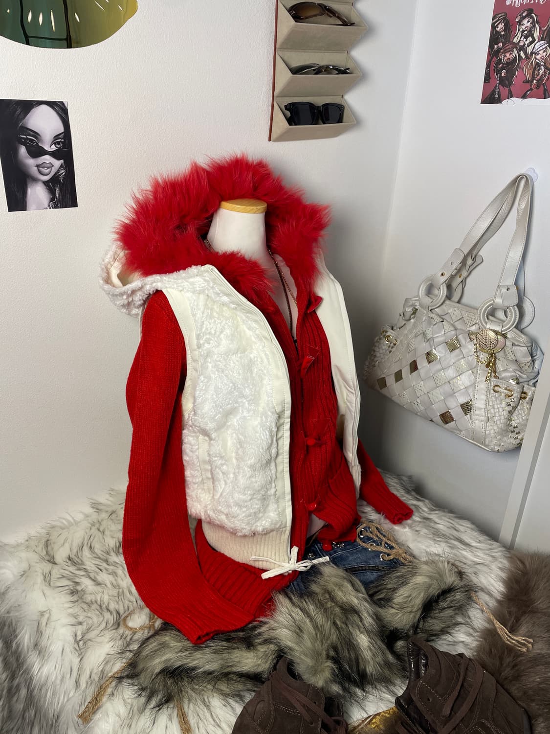 빈티지 리버시블 퍼 조끼 자켓 상품이미지1