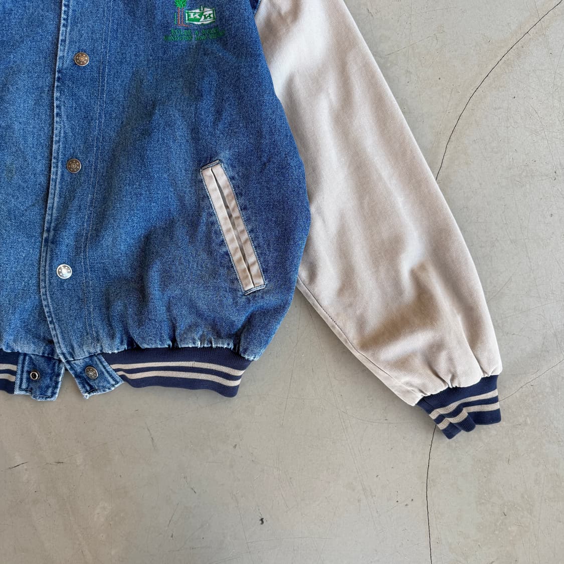 90s 하트웰 바이스포츠 데님 바시티 자켓 상품이미지2