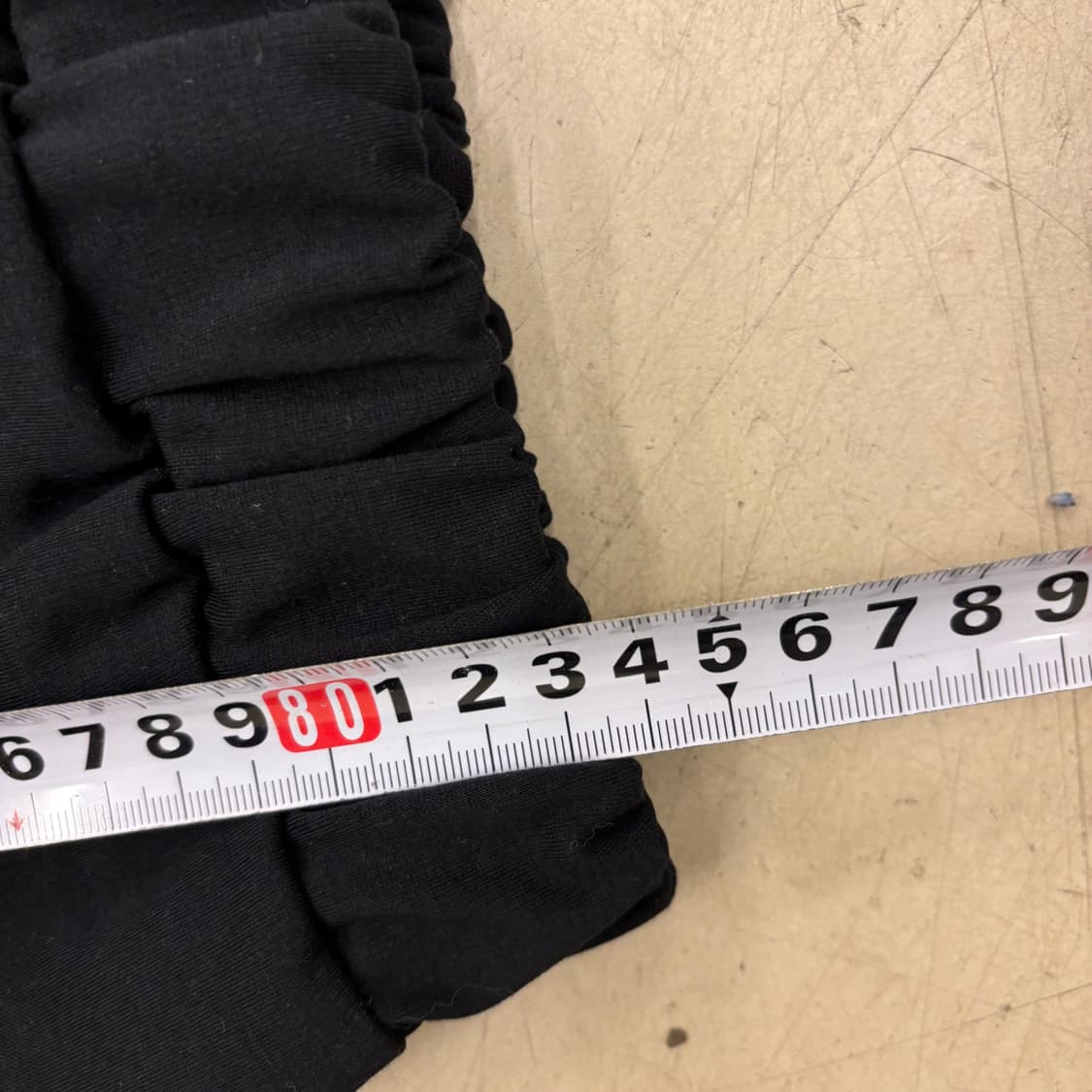 사이드라인 트임 블랙 폴리 롱스커트 상품이미지4