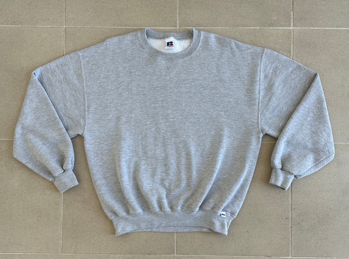 90s 빈티지 러셀 스웻셔츠 그레이 XL 상품이미지1