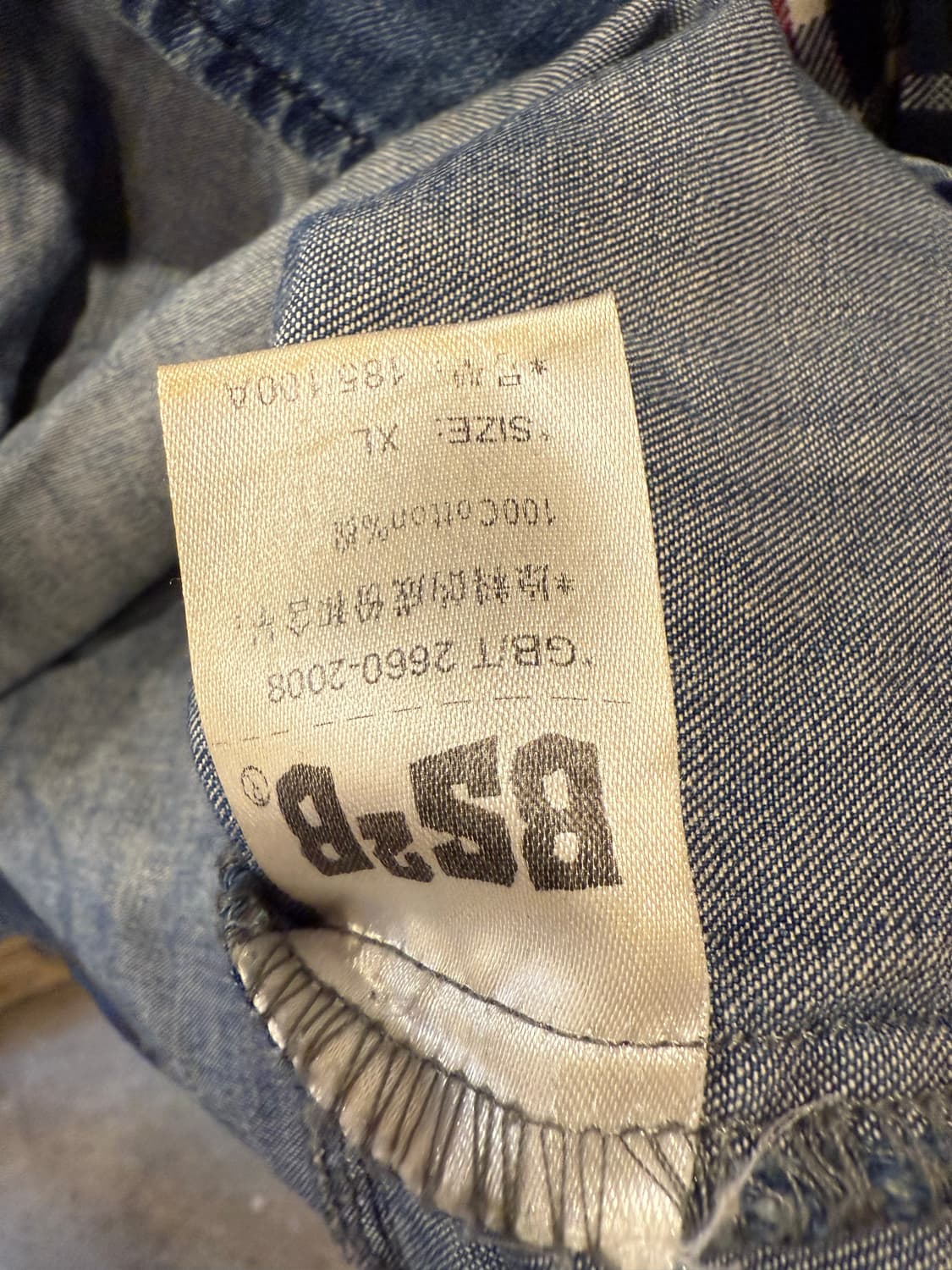 빈티지 중청 워싱 체크셔츠 상품이미지3