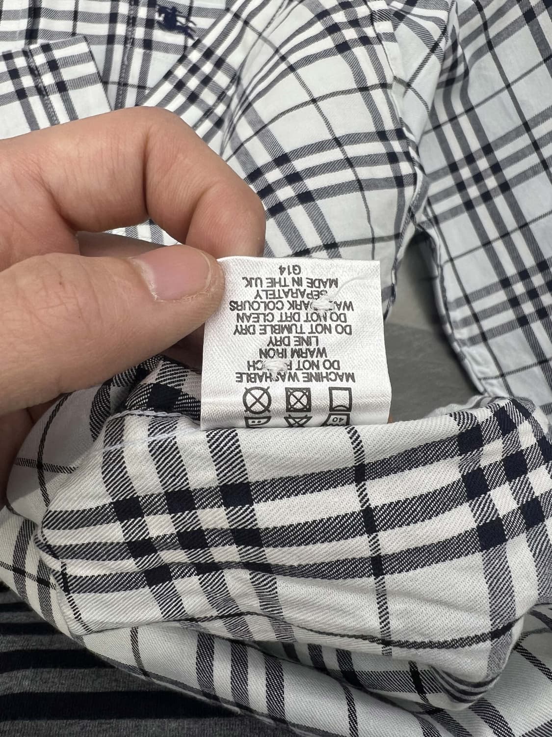 버버리 블루 노바체크 셔츠 상품이미지9