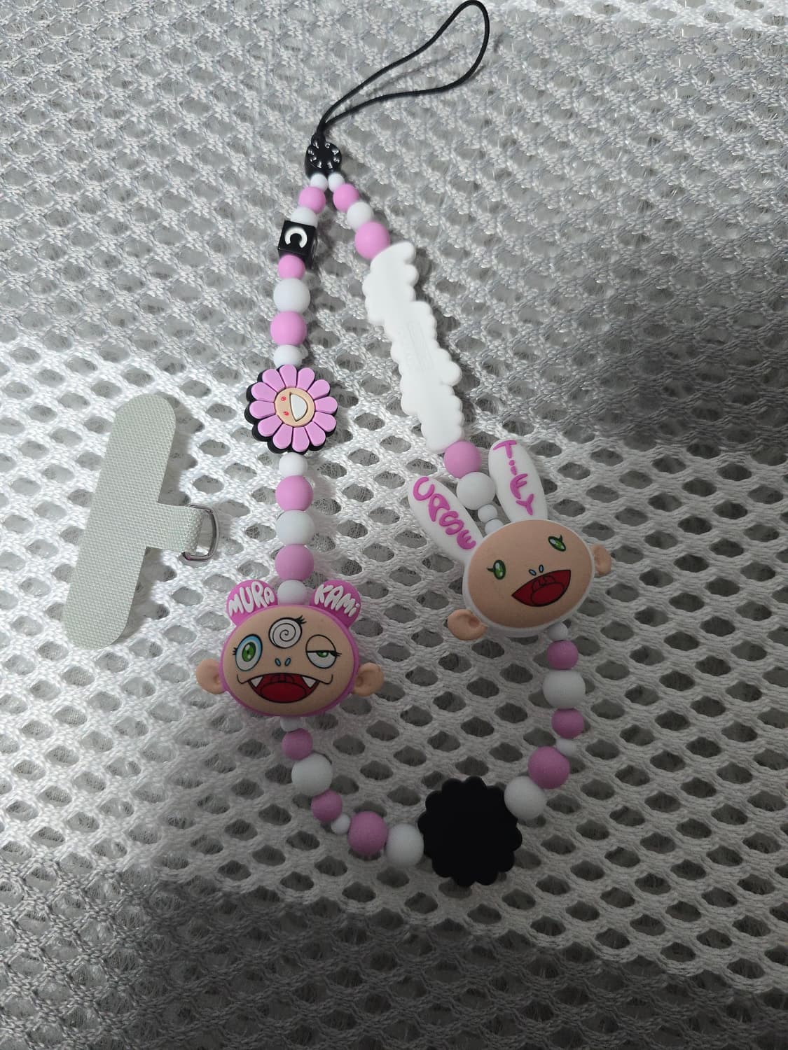 케이스티파이 x 무라카미 타카시 카이카이 앤 키키 폰 참 화이트 핑크 상품이미지2