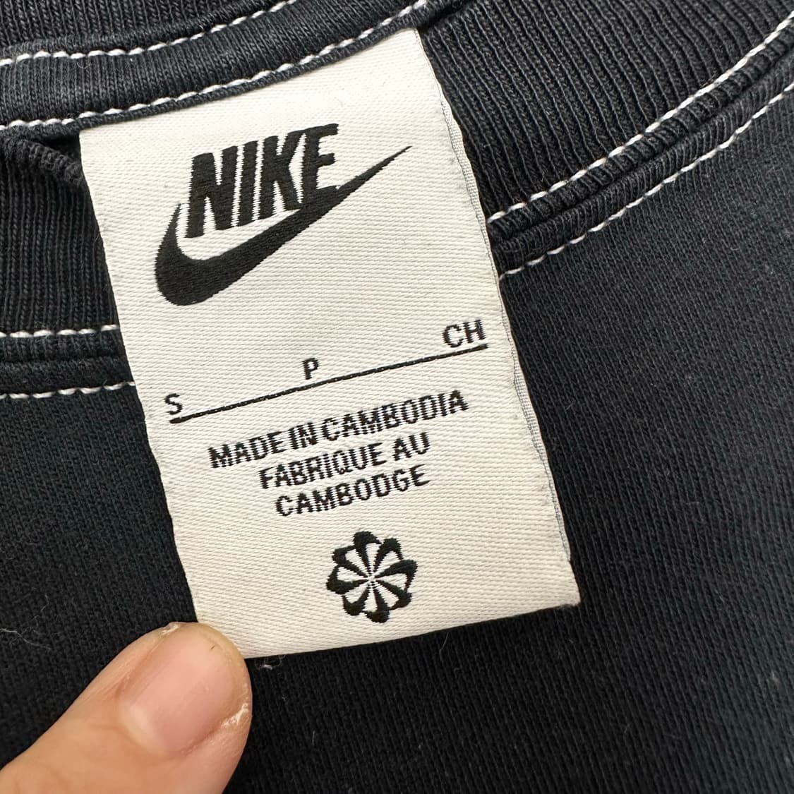 NIKE 나이키 스우시 스티치 공용 반팔티셔츠 블랙 S 상품이미지5