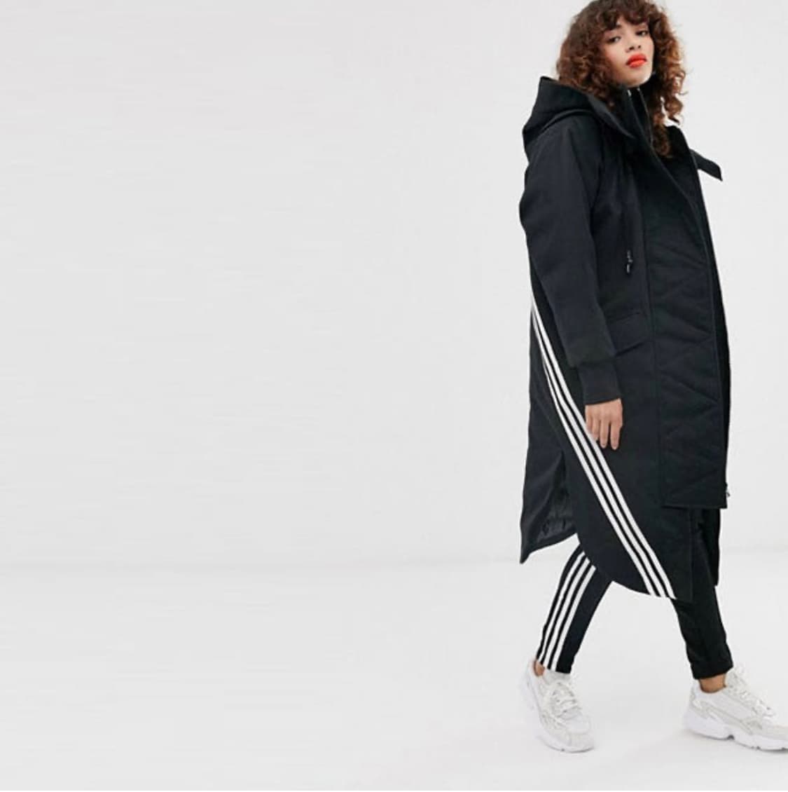 패셔너블한 아디다스 야상형 롱패딩 여성 라지이지만 프리사이즈 상품이미지4