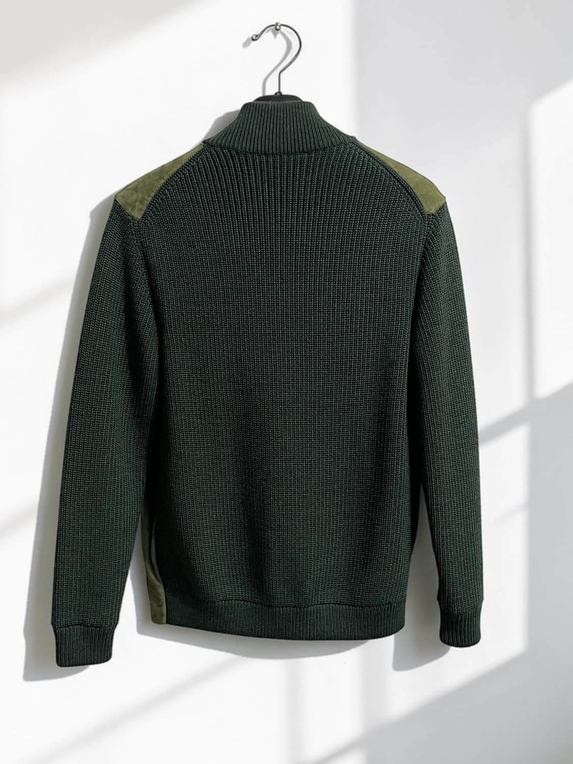 던힐 메리노 울 레더 패치 니트 자켓 상품이미지6