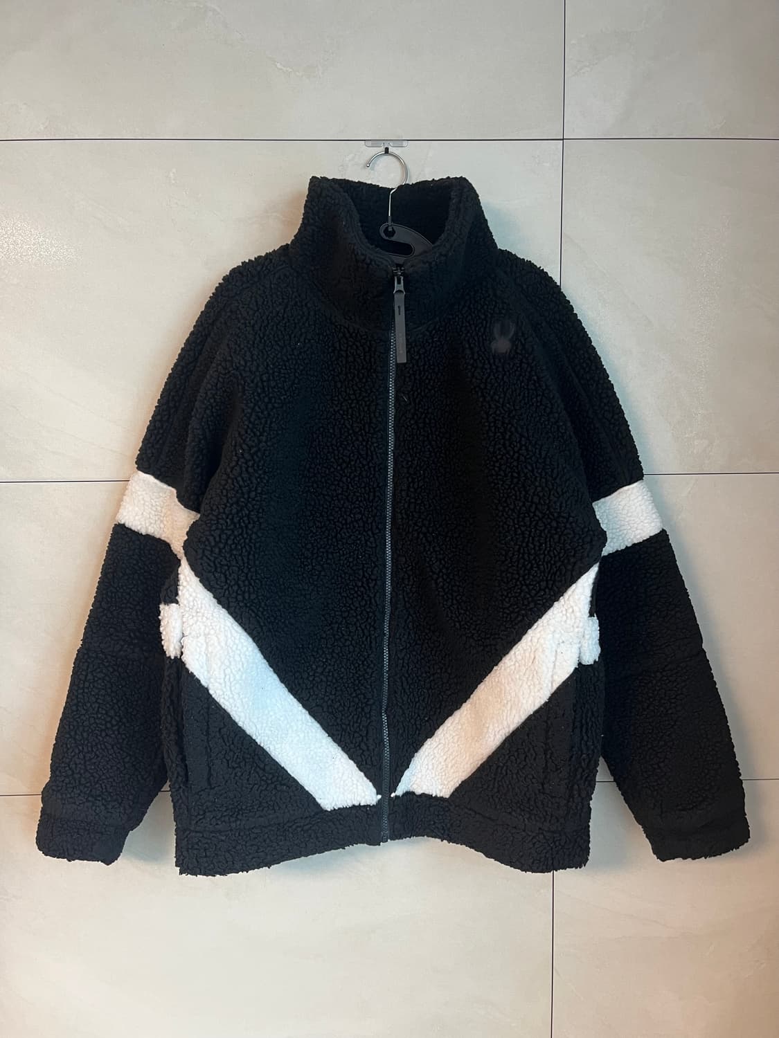 스파이더 검흰 뽀글이 플리스 자켓 (XL)  상품이미지1