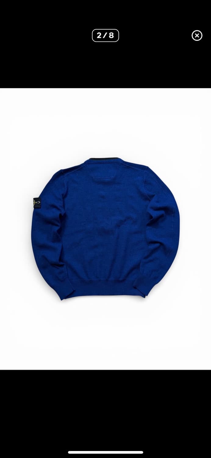 Stone island 블루 크루넥 울 니트 상품이미지2