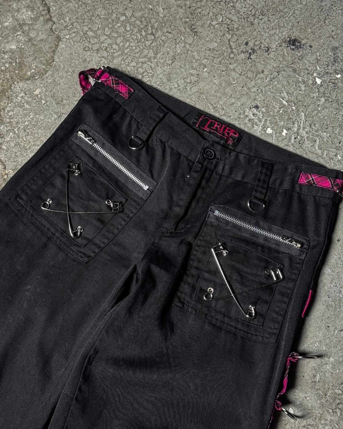 TRIPP NYC – Pink Tartan Bondage Zip Pant 상품이미지3