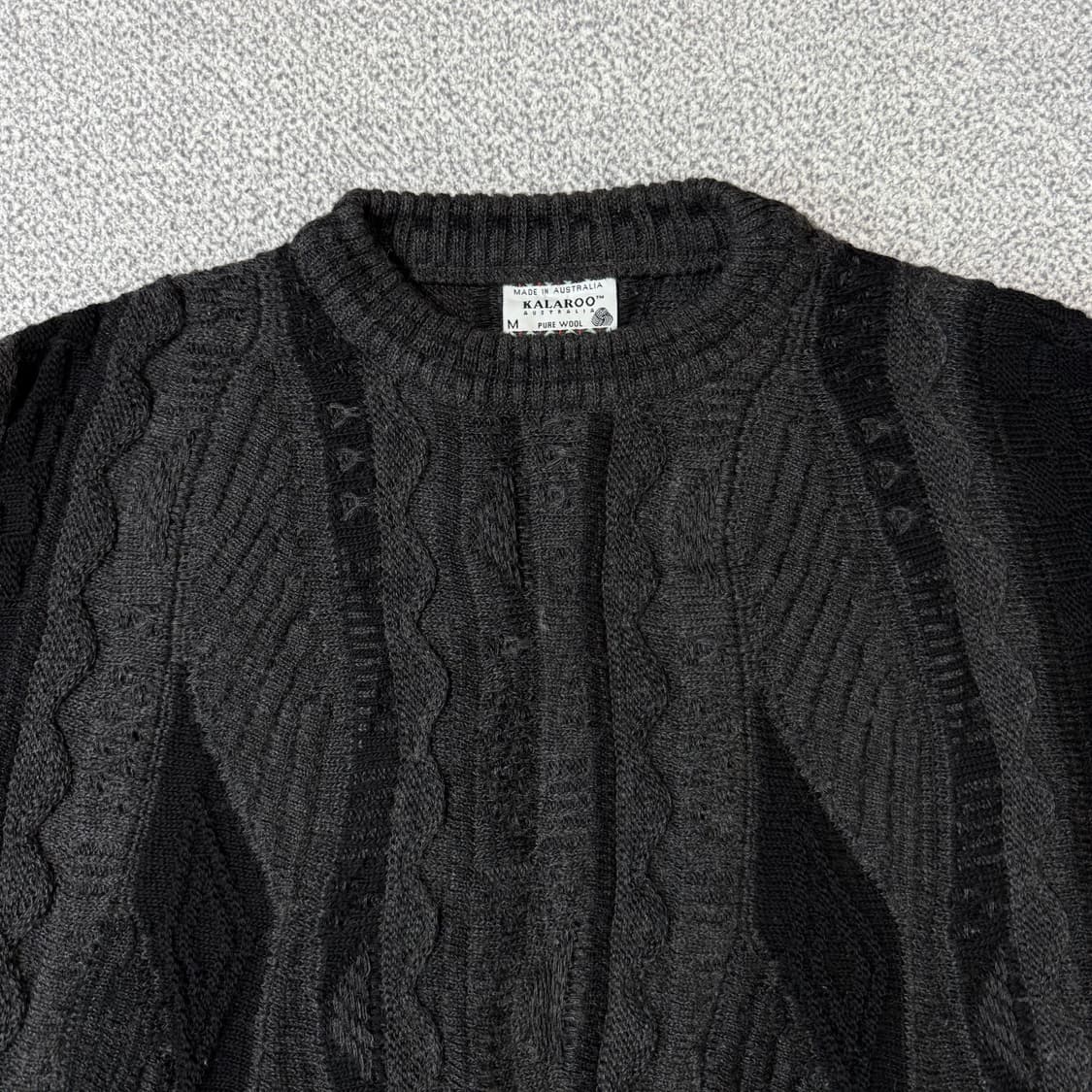 쿠지st 호주 울 케이블 니트 M 상품이미지2