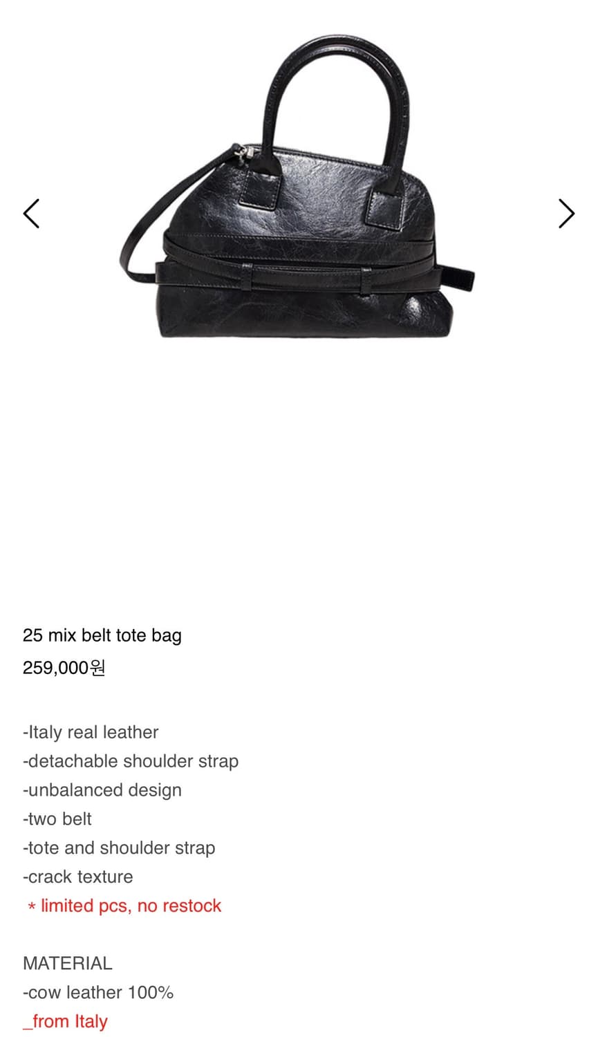 로레일즈 25 mix belt tote bag 상품이미지2