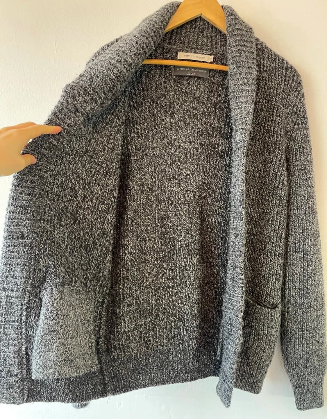 시리즈에피그램 남성 숄카라울혼방가디건
 상품이미지4