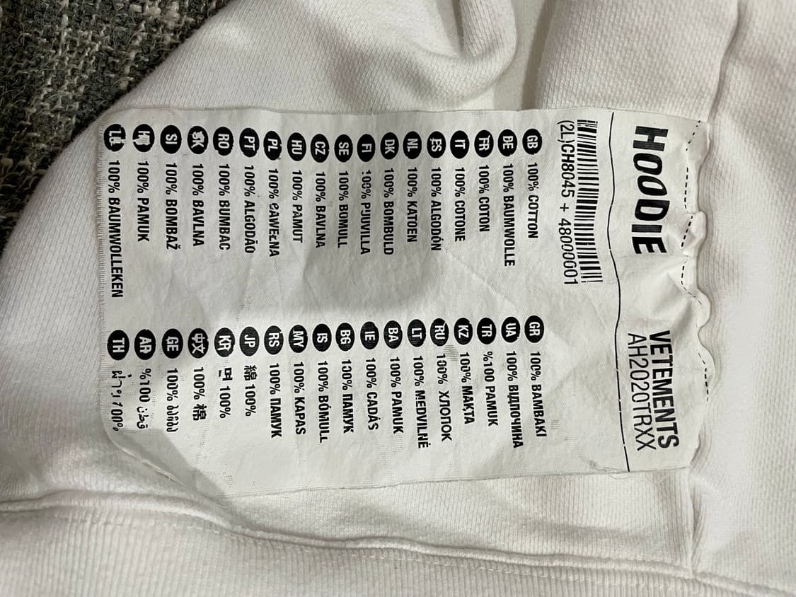 VETEMENTS 베트멍 로고 패치 후드티 XS 현대백화점 상품이미지4