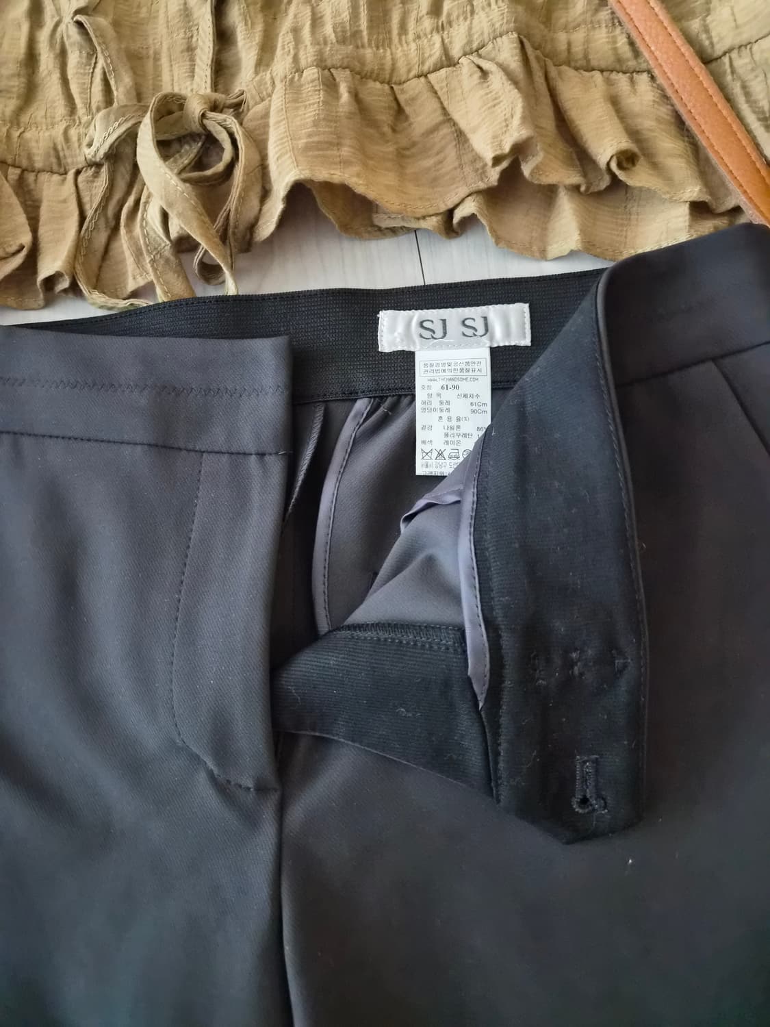 [SJSJ] 핏 예쁜 차콜 슬랙스 (밴딩형/61-90 사이즈) 상품이미지3