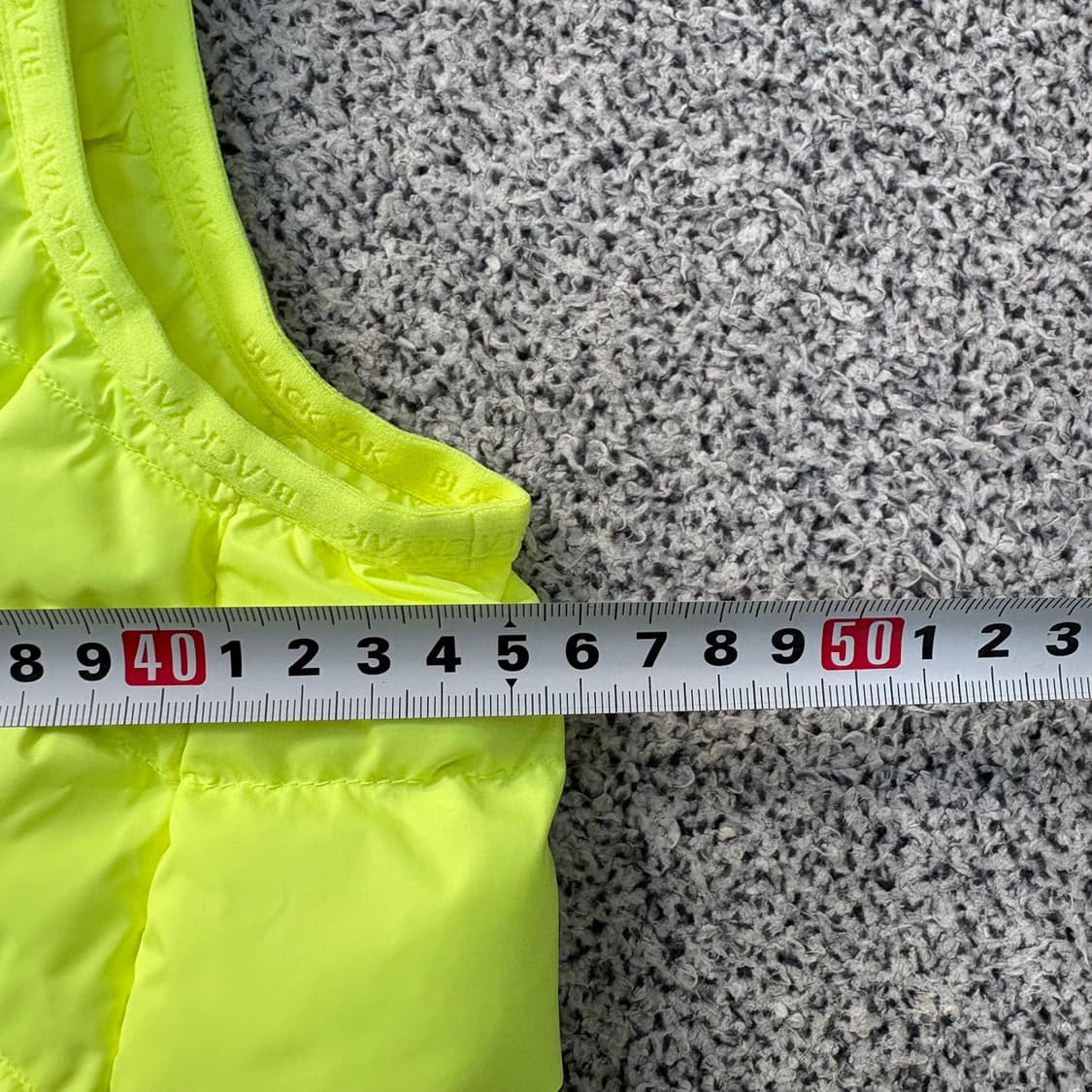 실측 블랙야크 다운 경량 패딩 조끼 0421J 상품이미지5